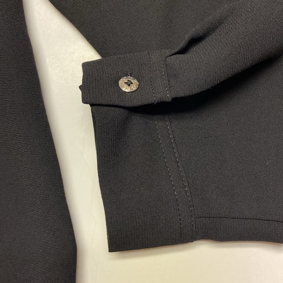 Nine West Women Long Sleeve Shirt  Blouse Top Black size large - Picture 3 of 6